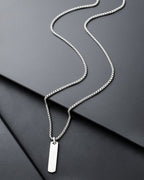 Silver Bar Pendant Chain