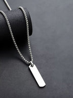 Silver Bar Pendant Chain