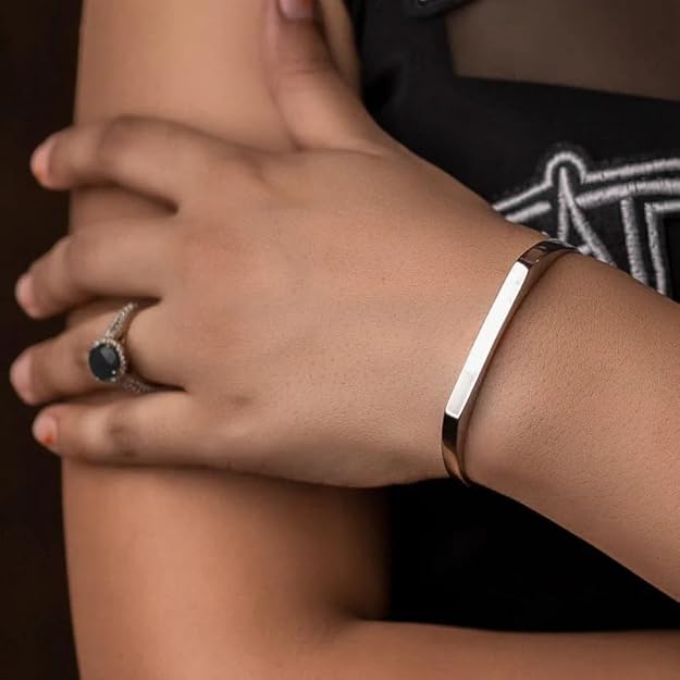 Cresn Women Lock Free Friendship Hand Cuff Wrist Half Kada Bangle Bracelet Women