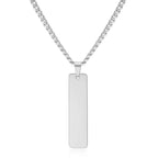 Silver Bar Pendant Chain
