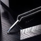 Cuboid Bar Pendant Necklace